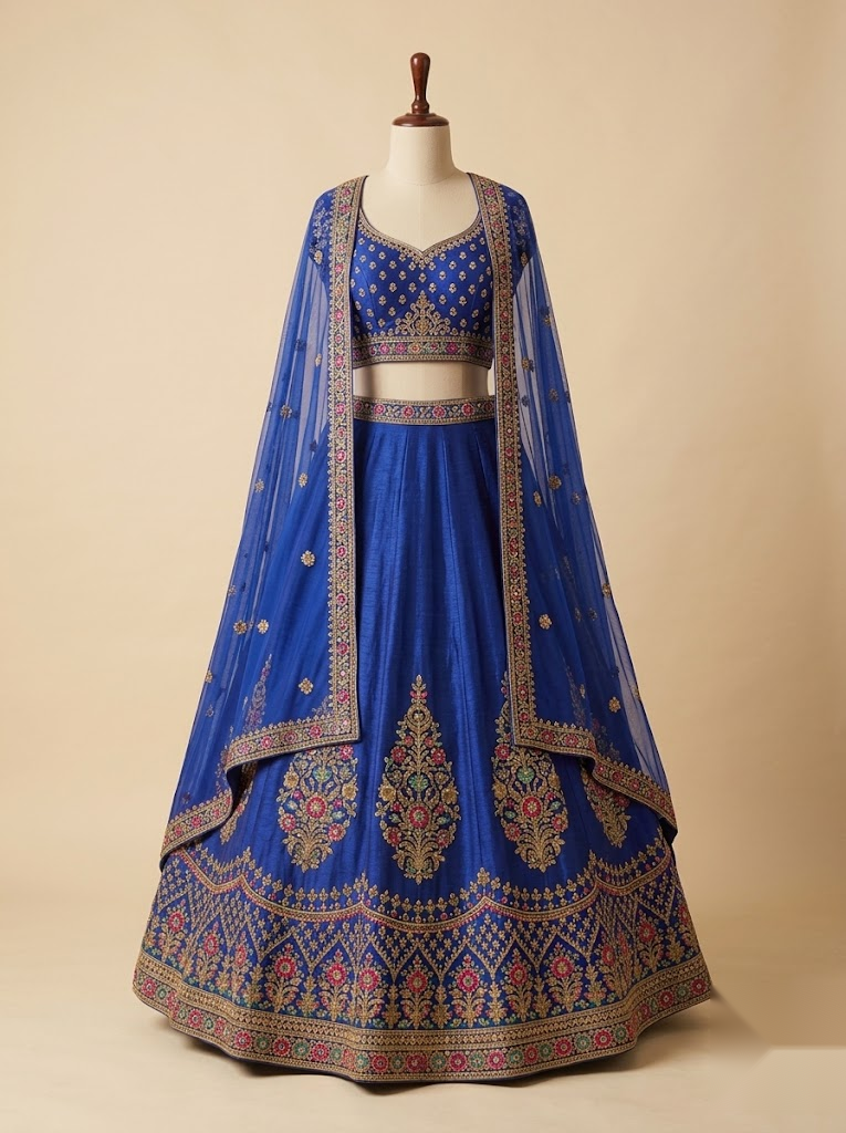 Royal Blue Sangeet Lehenga